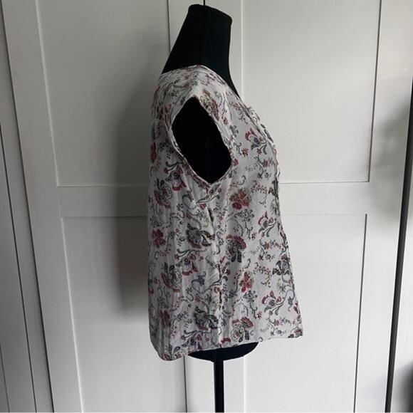 Joie Light and Airy Floral Print Top Blouse - xs - Picture 8 of 10